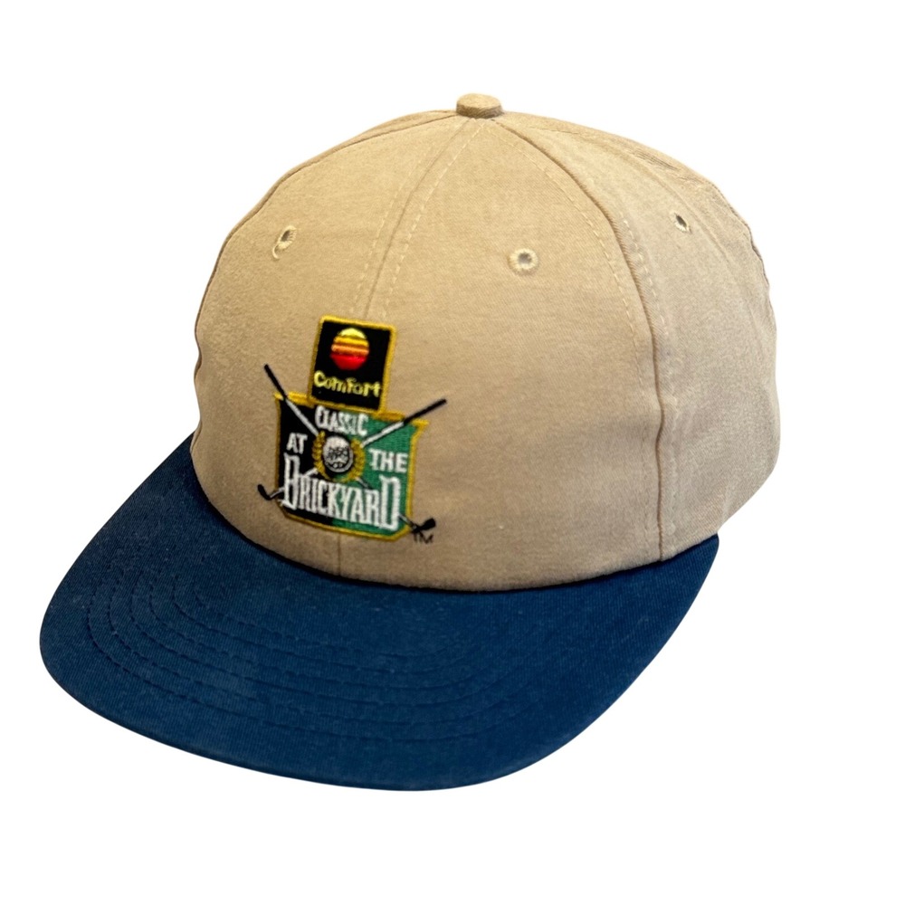Vtg Comfort Classic at the Brickyard‎ Texace Golf Hat Strap Back Made in USA